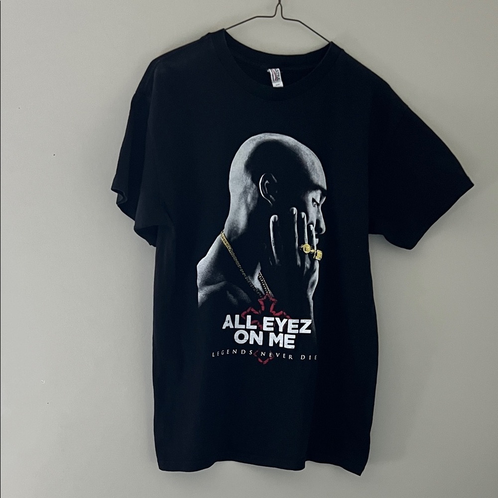 2Pac All Eyez On Me Legends Never Die Graphic T Shirt Mens Medium